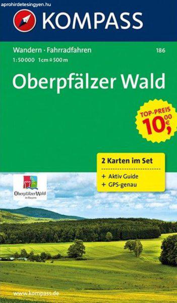 WK 186 - Oberpfälzer Wald 2 részes turistatérkép - KOMPASS